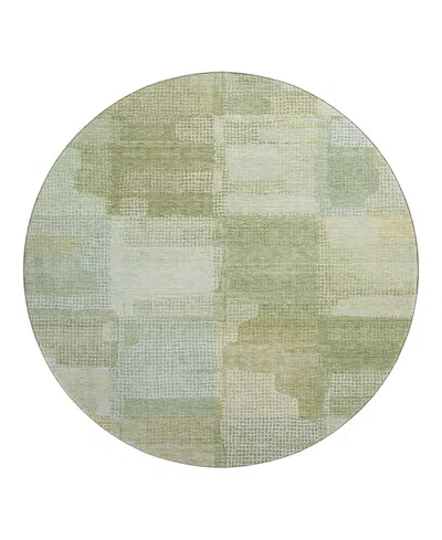 Dalyn Rug Company Dalyn Ravenna Washable Rn10 Round Area Rug, 8' X 8' In Green