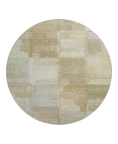 Dalyn Rug Company Dalyn Ravenna Washable Rn10 Round Area Rug, 8' X 8' In Sand