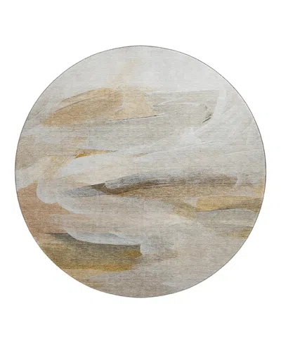 Dalyn Rug Company Dalyn Ravenna Washable Rn11 Round Area Rug, 8' X 8' In Brown