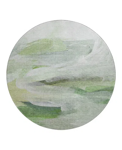 Dalyn Rug Company Dalyn Ravenna Washable Rn11 Round Area Rug, 8' X 8' In Green