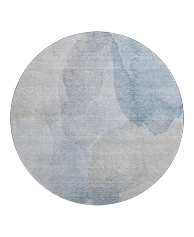 Dalyn Rug Company Dalyn Ravenna Washable Rn12 Round Area Rug, 8' X 8' In Blue