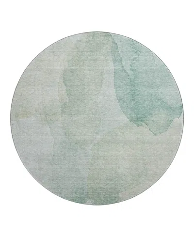 Dalyn Rug Company Dalyn Ravenna Washable Rn12 Round Area Rug, 8' X 8' In Blue