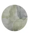 Dalyn Rug Company Dalyn Ravenna Washable Rn12 Round Area Rug, 8' X 8' In Green