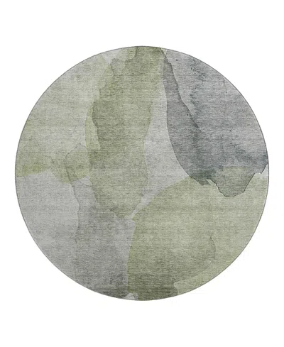 Dalyn Rug Company Dalyn Ravenna Washable Rn12 Round Area Rug, 8' X 8' In Green