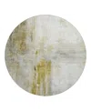 Dalyn Rug Company Dalyn Ravenna Washable Rn2 Round Area Rug, 8' X 8' In Brown