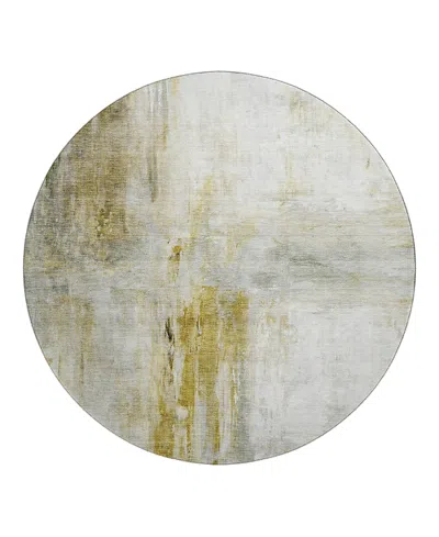 Dalyn Rug Company Dalyn Ravenna Washable Rn2 Round Area Rug, 8' X 8' In Brown