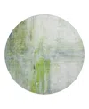 Dalyn Rug Company Dalyn Ravenna Washable Rn2 Round Area Rug, 8' X 8' In Green