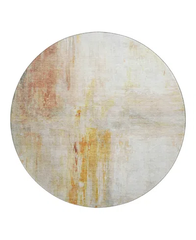 Dalyn Rug Company Dalyn Ravenna Washable Rn2 Round Area Rug, 8' X 8' In Red