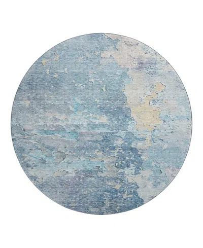 Dalyn Rug Company Dalyn Ravenna Washable Rn3 Round Area Rug, 8' X 8' In Blue