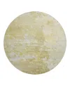 Dalyn Rug Company Dalyn Ravenna Washable Rn3 Round Area Rug, 8' X 8' In Gold