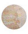 Dalyn Rug Company Dalyn Ravenna Washable Rn3 Round Area Rug, 8' X 8' In Pink