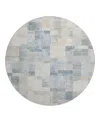 Dalyn Rug Company Dalyn Ravenna Washable Rn4 Round Area Rug, 8' X 8' In Blue