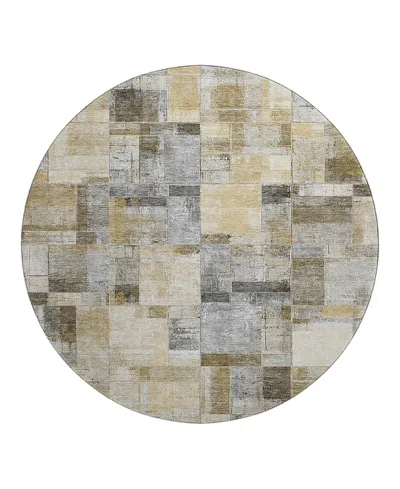 Dalyn Rug Company Dalyn Ravenna Washable Rn4 Round Area Rug, 8' X 8' In Gray