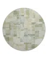 Dalyn Rug Company Dalyn Ravenna Washable Rn4 Round Area Rug, 8' X 8' In Green