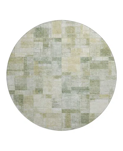 Dalyn Rug Company Dalyn Ravenna Washable Rn4 Round Area Rug, 8' X 8' In Green