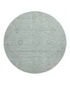 Dalyn Rug Company Dalyn Ravenna Washable Rn5 Round Area Rug, 8' X 8' In Blue