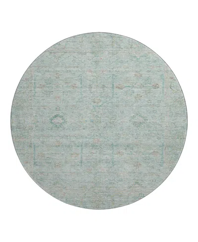 Dalyn Rug Company Dalyn Ravenna Washable Rn5 Round Area Rug, 8' X 8' In Blue