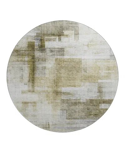 Dalyn Rug Company Dalyn Ravenna Washable Rn6 Round Area Rug, 8' X 8' In Brown