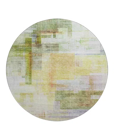 Dalyn Rug Company Dalyn Ravenna Washable Rn6 Round Area Rug, 8' X 8' In Green