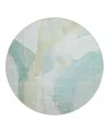 Dalyn Rug Company Dalyn Ravenna Washable Rn7 Round Area Rug, 8' X 8' In Blue