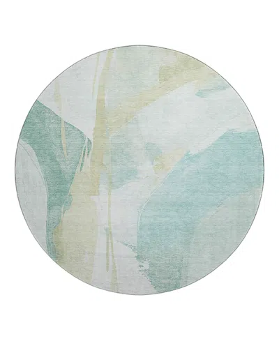 Dalyn Rug Company Dalyn Ravenna Washable Rn7 Round Area Rug, 8' X 8' In Blue