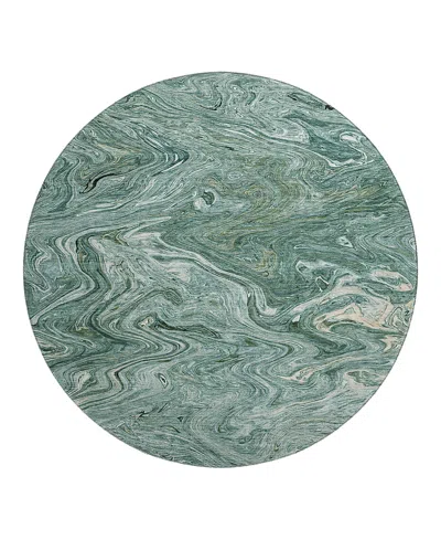 Dalyn Rug Company Dalyn Ravenna Washable Rn8 Round Area Rug, 8' X 8' In Blue
