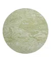 Dalyn Rug Company Dalyn Ravenna Washable Rn8 Round Area Rug, 8' X 8' In Green