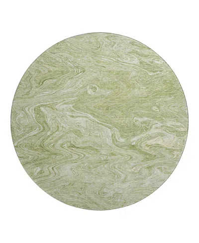 Dalyn Rug Company Dalyn Ravenna Washable Rn8 Round Area Rug, 8' X 8' In Green