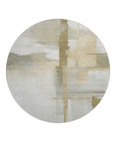 Dalyn Rug Company Dalyn Ravenna Washable Rn9 Round Area Rug, 8' X 8' In Gray