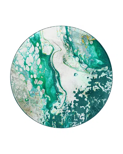 Dalyn Rug Company Rug Company Kikiamo Kk10 Round Area Rug, 8' X 8' In Emerald/green