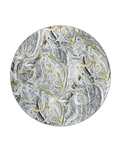 Dalyn Rug Company Rug Company Kikiamo Kk12 Round Area Rug, 8' X 8' In Storm/grey