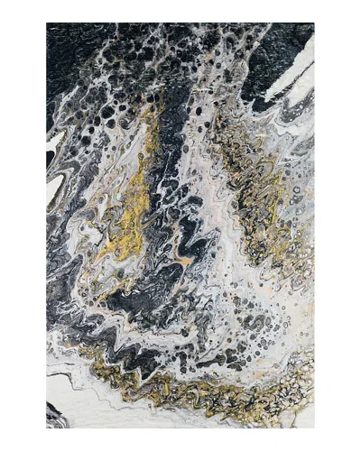 Dalyn Rug Company Rug Company Kikiamo Kk13 Area Rug, 3' X 5' In Graphite/black