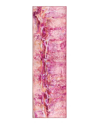 Dalyn Rug Company Rug Company Kikiamo Kk16 Runner Area Rug, 2'3 X 7'6 In Flamingo/pink