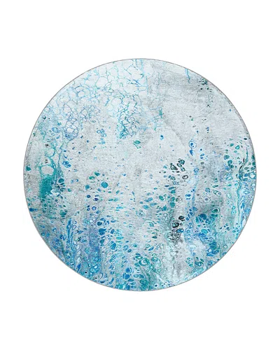 Dalyn Rug Company Rug Company Kikiamo Kk18 Round Area Rug, 8' X 8' In Ocaen/blue