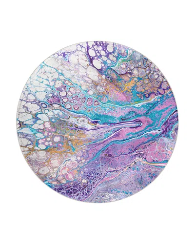 Dalyn Rug Company Rug Company Kikiamo Kk19 Round Area Rug, 8' X 8' In Lavender/purple