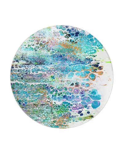 Dalyn Rug Company Rug Company Kikiamo Kk20 Round Area Rug, 8' X 8' In Twilight/blue