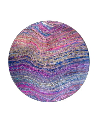 Dalyn Rug Company Rug Company Kikiamo Kk3 Round Area Rug, 8' X 8' In Passion/purple