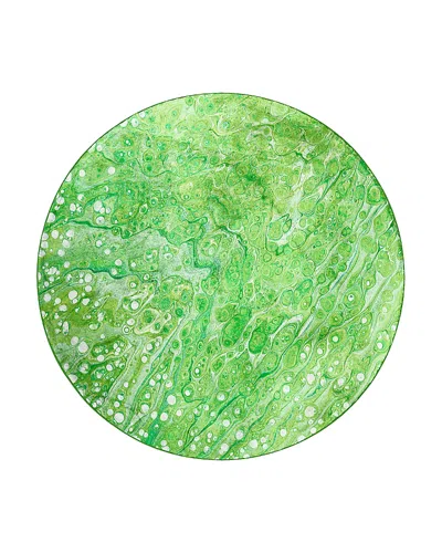 Dalyn Rug Company Rug Company Kikiamo Kk5 Round Area Rug, 8' X 8' In Lime-in/green