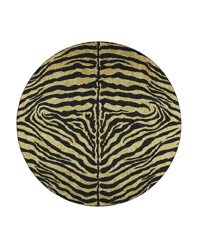 Dalyn Rug Company Rug Company Mali Ml1 Round Area Rug, 4' X 4' In Gold