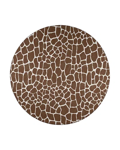 Dalyn Rug Company Rug Company Mali Ml4 Round Area Rug, 6' X 6' In Chocolate