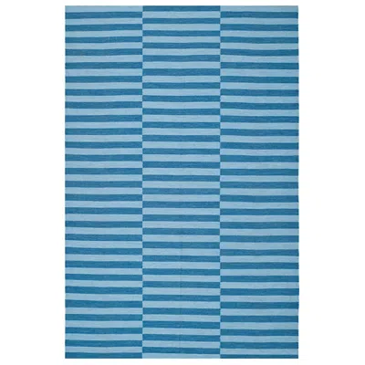 Dalyn Rug Company Ralph Lauren River Reed Stripe Indoor/outdoor Rug, 4' X 6' In Blue