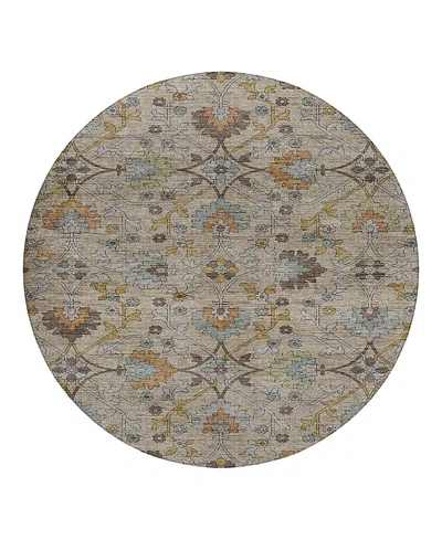 Dalyn Rug Company Silk Road Sr1 Round Area Rug, 8'0x8'0 In Brown
