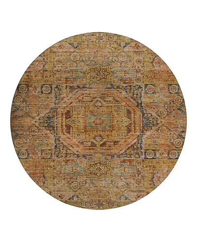 Dalyn Rug Company Silk Road Sr10 Round Area Rug, 8'0x8'0 In Orange