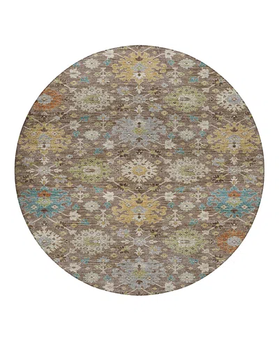 Dalyn Rug Company Silk Road Sr3 Round Area Rug, 8'0x8'0 In Brown