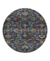 Dalyn Rug Company Silk Road Sr4 Round Area Rug, 8'0x8'0 In Blue