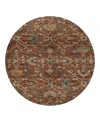 Dalyn Rug Company Silk Road Sr4 Round Area Rug, 8'0x8'0 In Brown