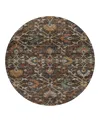 Dalyn Rug Company Silk Road Sr4 Round Area Rug, 8'0x8'0 In Brown