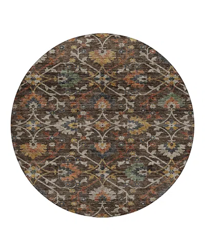 Dalyn Rug Company Silk Road Sr4 Round Area Rug, 8'0x8'0 In Brown