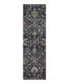 Dalyn Rug Company Silk Road Sr4 Runner Area Rug, 2'3x7'6 In Blue