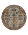 Dalyn Rug Company Silk Road Sr5 Round Area Rug, 8'0x8'0 In Brown